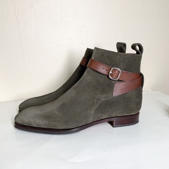 Carmina Shoemakers Jodhpur Boots 865 Rain Men's UK 11 US 12 Gray Suede Buckle - Picture 3 of 8
